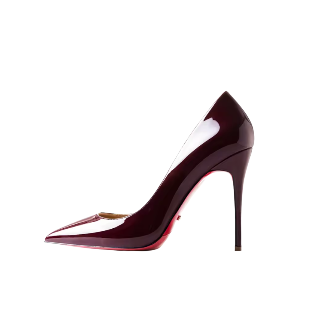 Escarpins vernis bordeaux - talons pour femmes