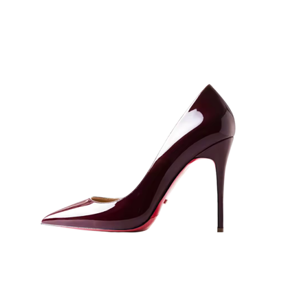 Escarpins vernis bordeaux - talons pour femmes